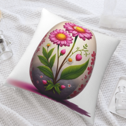 Coperte Cuscino Morbide a Doppio Lato con Motivo Floreale - 45x45 cm | Okomall