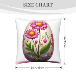 Coperte Cuscino Morbide a Doppio Lato con Motivo Floreale - 45x45 cm | Okomall