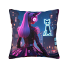 Cyberpunk Girl Pillow Cover - Okomall