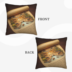Funda de Almohada Esponjosa con Paisaje Chino - 18x18 pulgadas | OKOMALL