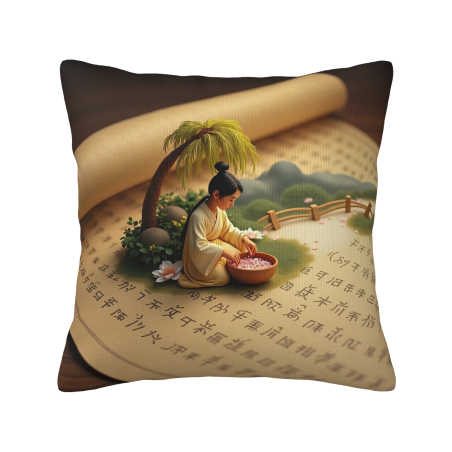 Coperte per Cuscini Paesaggio con Inchiostro - 45x45 cm | OKOMALL
