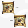 Funda de Almohada de Felpa de Guerrero Antiguo - 45.7 x 45.7 cm | Okomall