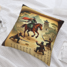 Funda de Almohada de Felpa de Guerrero Antiguo - 45.7 x 45.7 cm | Okomall