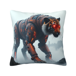 Housse de Coussin Cyberpunk Tigre - 45x45 cm | Okomall