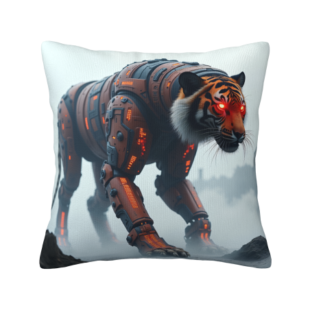 Housse de Coussin Cyberpunk Tigre - 45x45 cm | Okomall