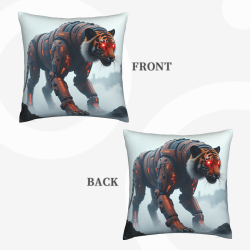 Housse de Coussin Cyberpunk Tigre - 45x45 cm | Okomall