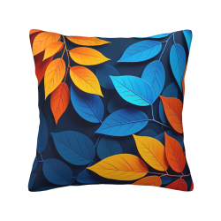 가을 잎 플러쉬 베개 커버 - 45x45cm | OKOMALL
