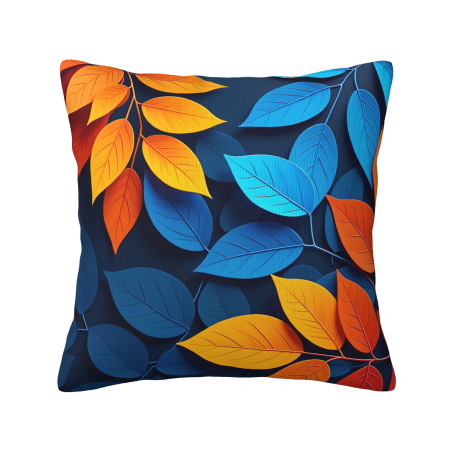Autumn Leaf Plush Pillow Cover - 18x18 inch | OKOMALL