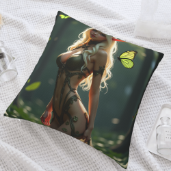 Funda de Cojín de Doncella del Bosque Soñadora - Okomall