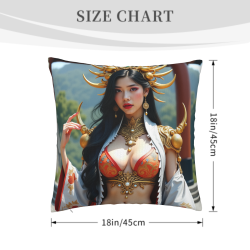 Plüschkissenbezug Geisha – Orientalischer Charme für Zuhause