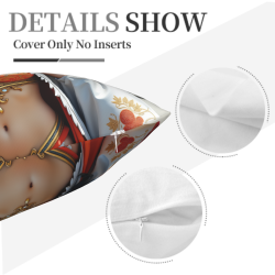Exquisita Funda de Almohada de Peluche Geisha - Decoración Oriental con Encanto