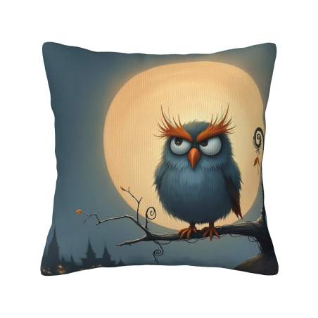 Housse de Coussin Peluche Chat Forêt Enchantée - Okomall