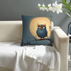 Housse de Coussin Peluche Chat Forêt Enchantée - Okomall