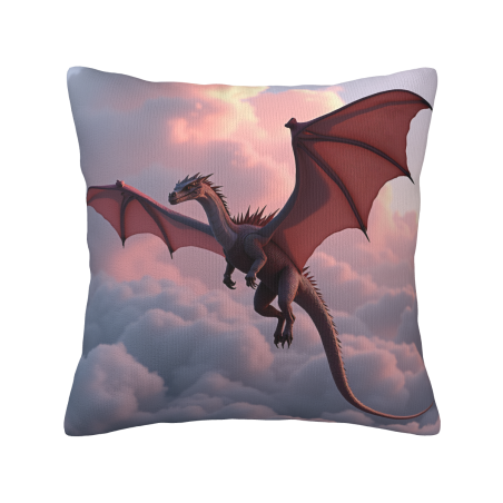 Dragon Pattern Plush Pillow Cover - Okomall