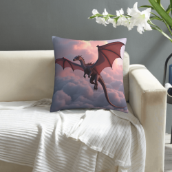 Dragon Pattern Plush Pillow Cover - Okomall