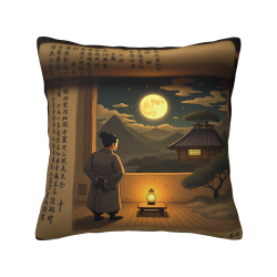 日式禪意山水毛絨抱枕套 - Okomall