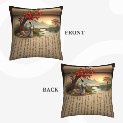 더블 사이드 인쇄 플러시 쿠션 커버 - 45x45cm | Okomall