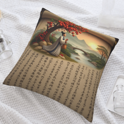 雙面印花毛絨抱枕套 - 18x18英寸 | Okomall