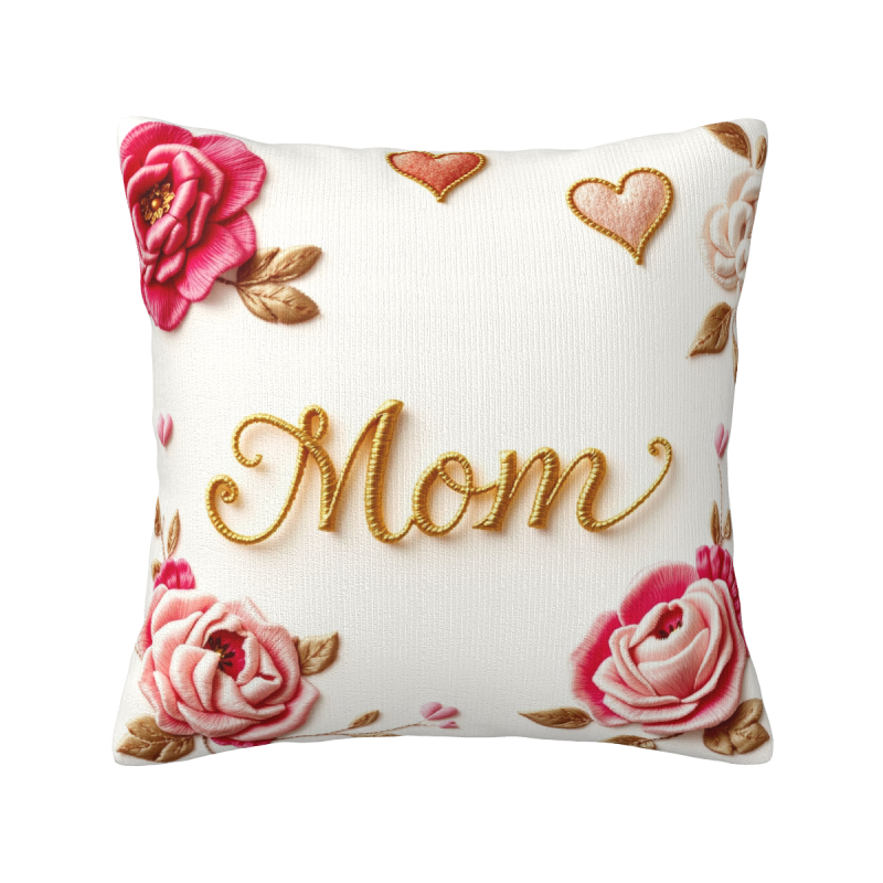 Funda de Almohada de Felpa Floral Romántica - Okomall
