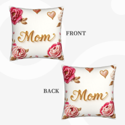 Funda de Almohada de Felpa Floral Romántica - Okomall