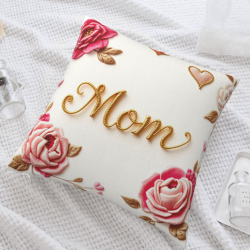 Funda de Almohada de Felpa Floral Romántica - Okomall