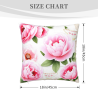 Housse de coussin en peluche à motifs floraux romantiques - Okomall