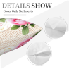 Housse de coussin en peluche à motifs floraux romantiques - Okomall
