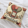 Funda de Almohada de Felpa con Forma de Corazón Vintage - Okomall