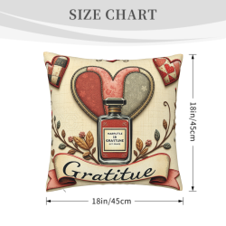 Vintage Heart Plush Pillow Cover - Okomall