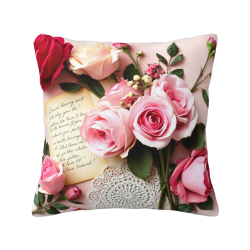 Cuscino Decorativo Floreale Romantico in Velluto - Okomall