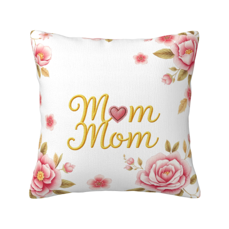 Funda de Almohada de Felpa con Flores Románticas - Okomall
