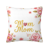 Coussin en fausse fourrure à double face avec motif floral - Okomall