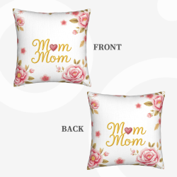 Funda de Almohada de Felpa con Flores Románticas - Okomall