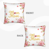Coussin en fausse fourrure à double face avec motif floral - Okomall