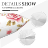 Coussin en fausse fourrure à double face avec motif floral - Okomall