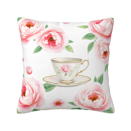 Floral Plush Pillow Cover - 18x18 Inch | Okomall