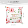 Housse de coussin en peluche à motif floral - 18x18 pouces | Okomall
