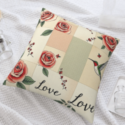 Funda de Almohada de Peluche Floral Romántica - Okomall