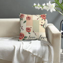 Funda de Almohada de Peluche Floral Romántica - Okomall