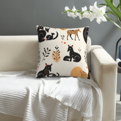 Cuscino Decorativo in Peluche con Animali della Foresta - Okomall
