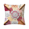 Romantischer Samtkissenbezug mit floralem Muster - 45x45 cm