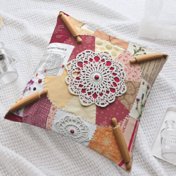 Funda de Almohada de Terciopelo Floral Romántica - 45x45 cm