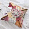 Romantischer Samtkissenbezug mit floralem Muster - 45x45 cm