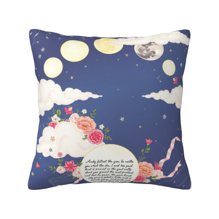Romántica Funda de Almohada de Peluche con Estampado Floral - Okomall