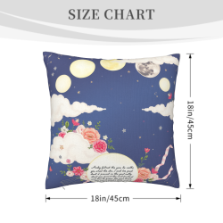 Romantic Floral Plush Pillow Cover - Okomall