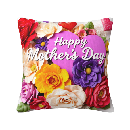Housse de Coussin en Peluche à Motif Floral - Okomall