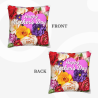 Plüschkissenbezug mit Blumenmuster - Okomall