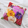 Housse de Coussin en Peluche à Motif Floral - Okomall