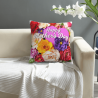 Plüschkissenbezug mit Blumenmuster - Okomall