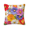 Copri Cuscino in Peluche con Motivo Floreale - Okomall